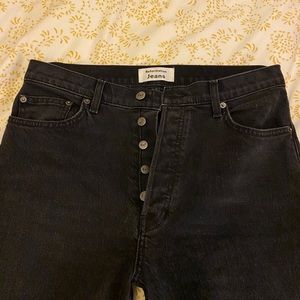 Reformation Midrise Black Jeans